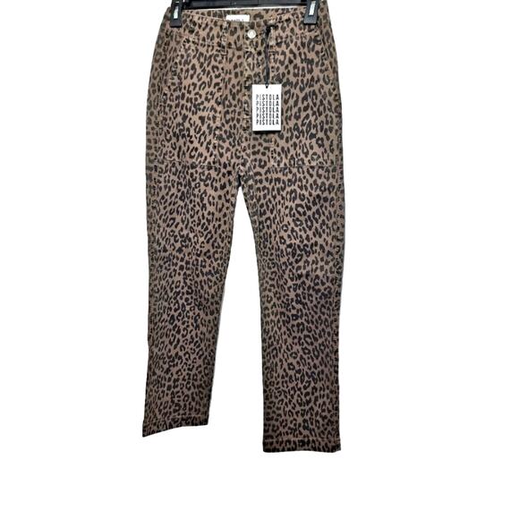 Pistola Leopard Cargo Skinny Jeans SZ 26 - Picture 1 of 8